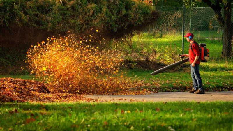 Le ramassage des feuilles fait partie de l'entretien du jardin en automne